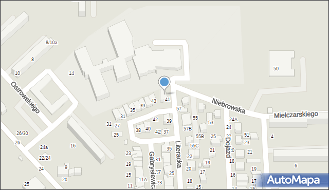 Tomaszów Mazowiecki, Literacka, 43, mapa Tomaszów Mazowiecki