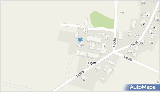 Trębaczów, Ligota, 7, mapa Trębaczów