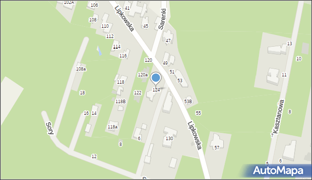 Truskaw, Lipkowska, 124, mapa Truskaw