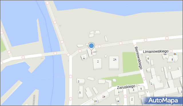 Ustka, Limanowskiego Bolesława, 1, mapa Ustka