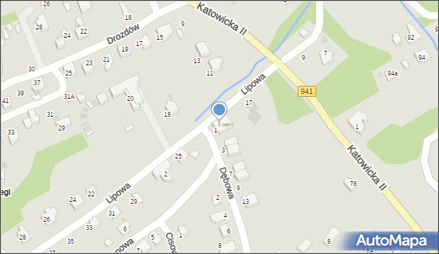 Ustroń, Lipowa, 19a, mapa Ustroń