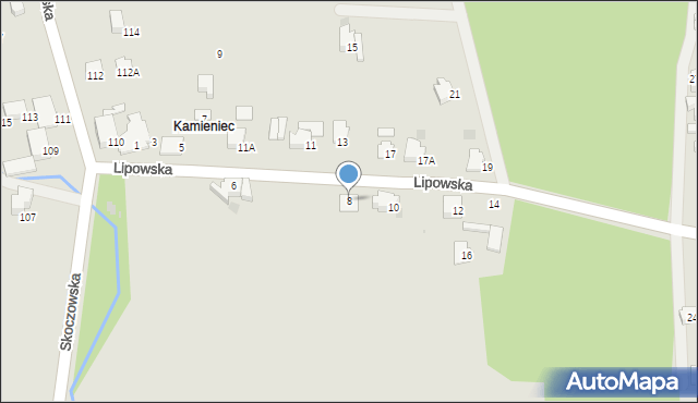 Ustroń, Lipowska, 8, mapa Ustroń