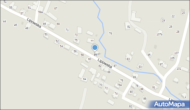 Ustroń, Lipowska, 85, mapa Ustroń