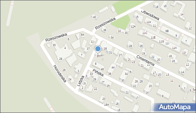 Warszawa, Lidzka, 10, mapa Warszawy