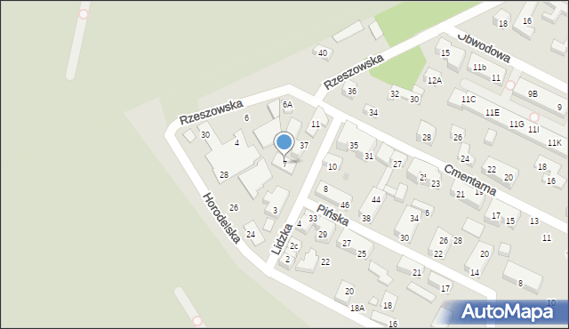 Warszawa, Lidzka, 7, mapa Warszawy