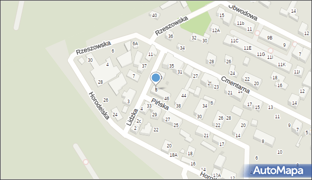 Warszawa, Lidzka, 8, mapa Warszawy