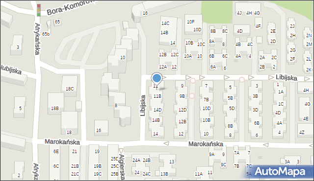 Warszawa, Libijska, 11A, mapa Warszawy