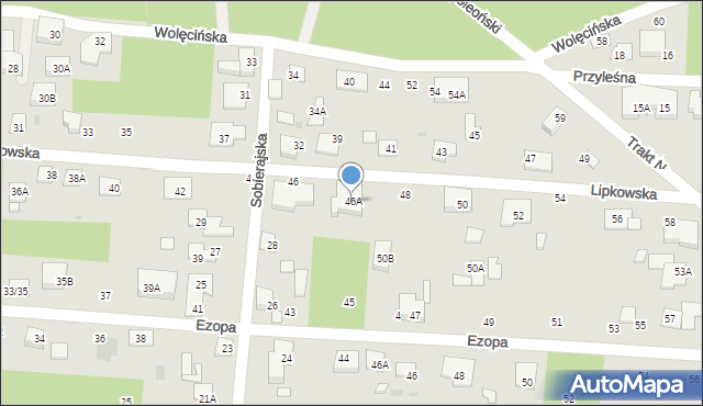 Warszawa, Lipkowska, 46A, mapa Warszawy