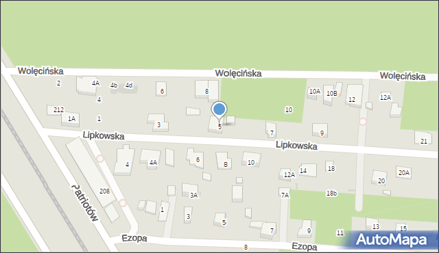 Warszawa, Lipkowska, 5, mapa Warszawy