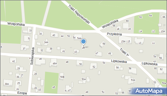 Warszawa, Lipkowska, 45, mapa Warszawy