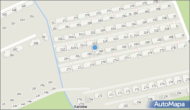 Warszawa, Liliowa, 29U, mapa Warszawy