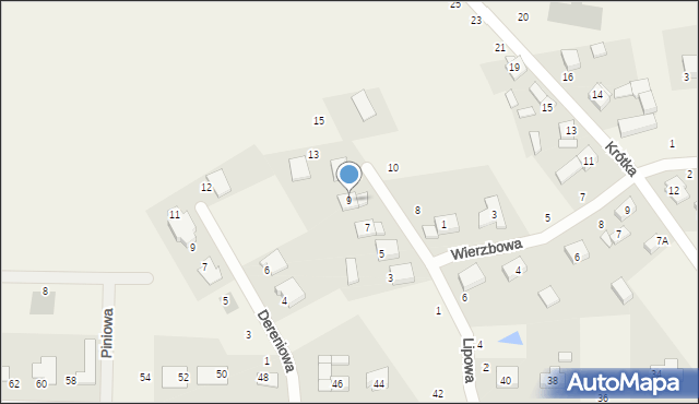 Więckowice, Lipowa, 9, mapa Więckowice