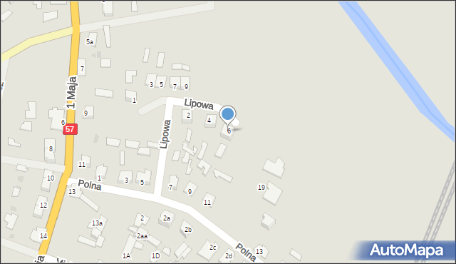 Wielbark, Lipowa, 6, mapa Wielbark