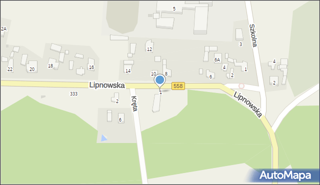 Wielgie, Lipnowska, 1, mapa Wielgie