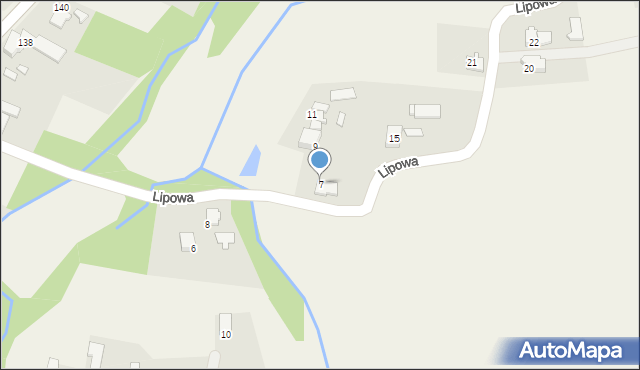 Witkowice, Lipowa, 7, mapa Witkowice