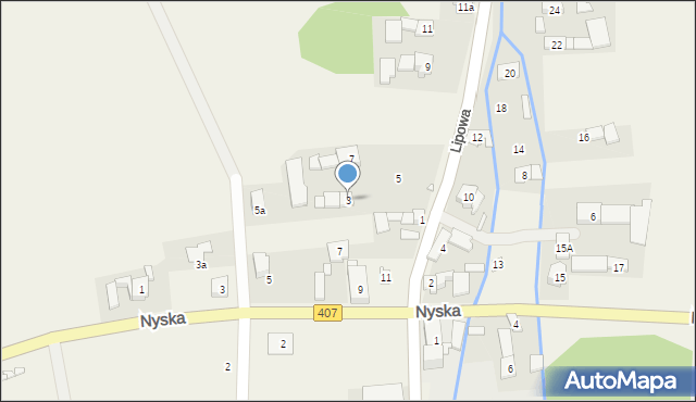 Włodary, Lipowa, 3, mapa Włodary