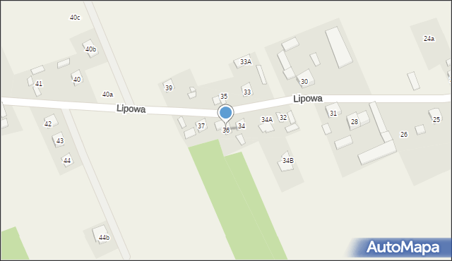 Wojciechowice, Lipowa, 36, mapa Wojciechowice