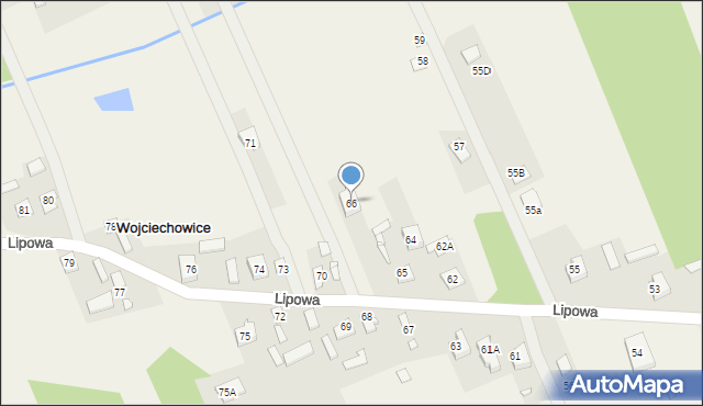 Wojciechowice, Lipowa, 66, mapa Wojciechowice