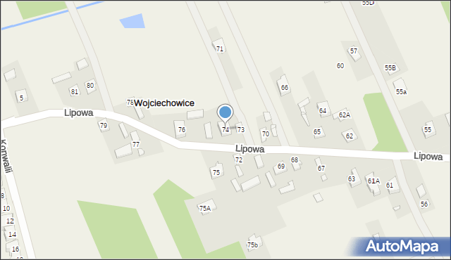 Wojciechowice, Lipowa, 74, mapa Wojciechowice