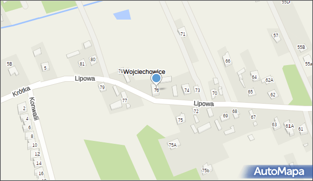 Wojciechowice, Lipowa, 76, mapa Wojciechowice