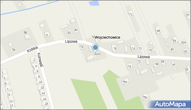 Wojciechowice, Lipowa, 77, mapa Wojciechowice