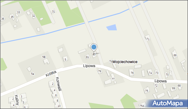 Wojciechowice, Lipowa, 80, mapa Wojciechowice