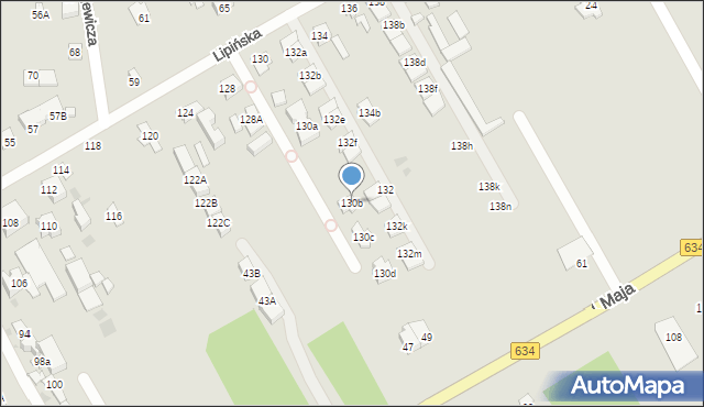 Wołomin, Lipińska, 130b, mapa Wołomin
