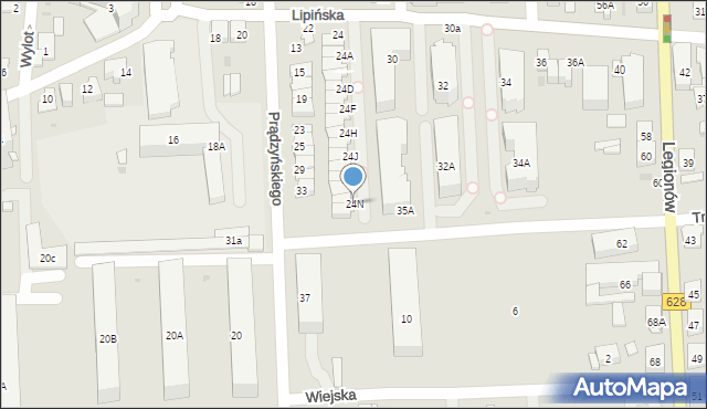 Wołomin, Lipińska, 24N, mapa Wołomin