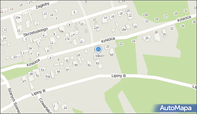 Wołomin, Lipiny B, 65A, mapa Wołomin