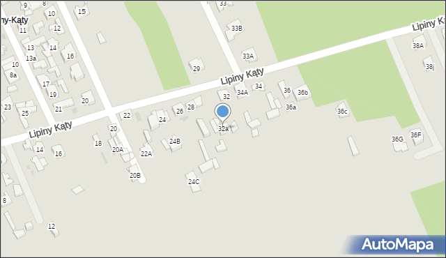 Wołomin, Lipiny Kąty, 32a, mapa Wołomin