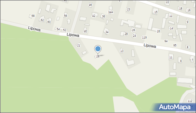 Wrzelowiec, Lipowa, 19, mapa Wrzelowiec