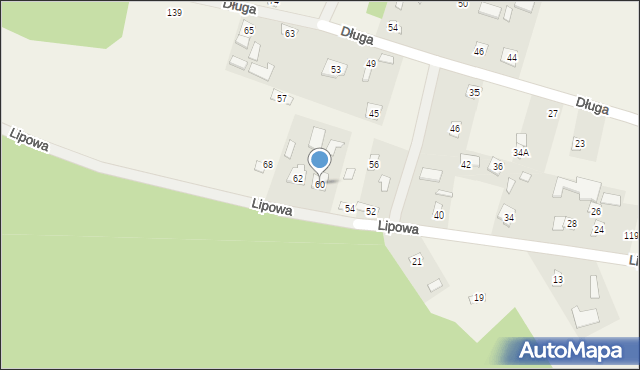 Wrzelowiec, Lipowa, 60, mapa Wrzelowiec