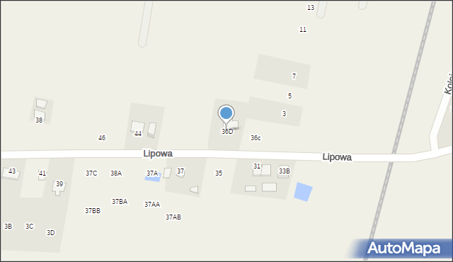 Wudzyn, Lipowa, 36D, mapa Wudzyn