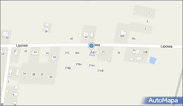 Wudzyn, Lipowa, 37A, mapa Wudzyn