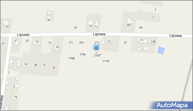 Wudzyn, Lipowa, 37AA, mapa Wudzyn