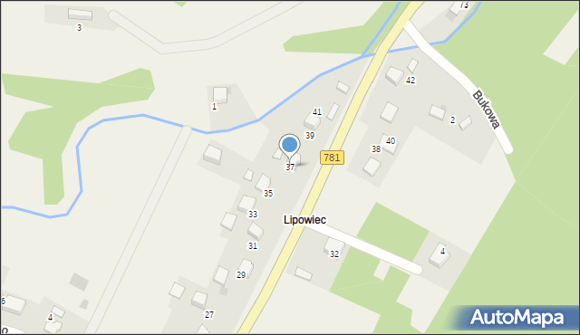 Wygiełzów, Lipowiecka, 37, mapa Wygiełzów