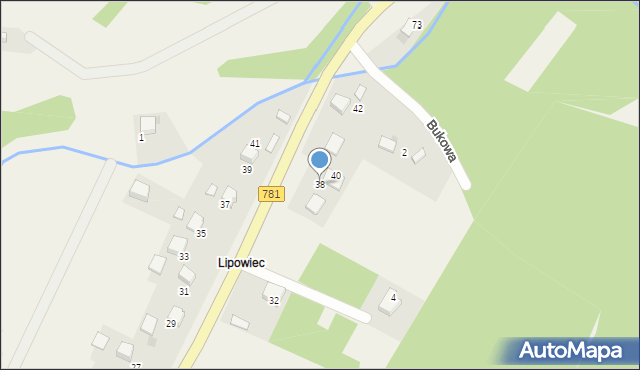 Wygiełzów, Lipowiecka, 38, mapa Wygiełzów