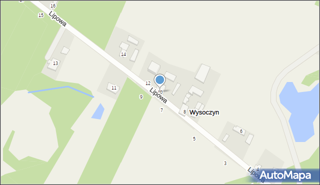 Wysoczyn, Lipowa, 10, mapa Wysoczyn