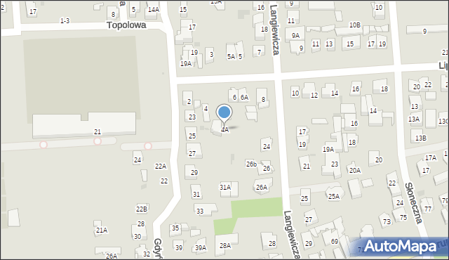 Ząbki, Lipowa, 4A, mapa Ząbki