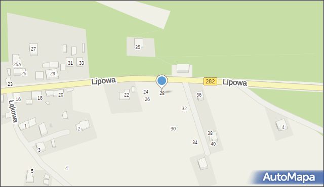 Zabór, Lipowa, 28, mapa Zabór