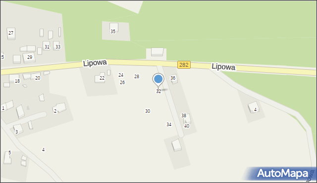 Zabór, Lipowa, 32, mapa Zabór