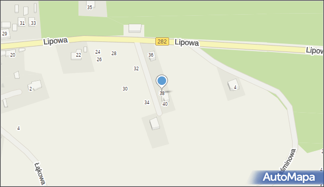 Zabór, Lipowa, 38, mapa Zabór