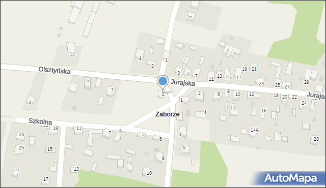 Zaborze, Lipowa, 2, mapa Zaborze