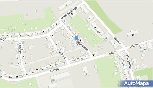 Zabrze, Limanowskiego Bolesława, 2A, mapa Zabrza