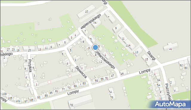 Zabrze, Limanowskiego Bolesława, 4, mapa Zabrza