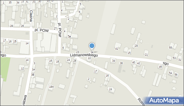 Zagórów, Lidmanowskiego Konstantego, 9, mapa Zagórów
