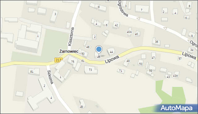 Żarnowiec, Lipowa, 46, mapa Żarnowiec