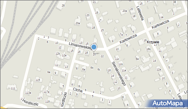 Zgierz, Limanowskiego Bolesława, 20, mapa Zgierz