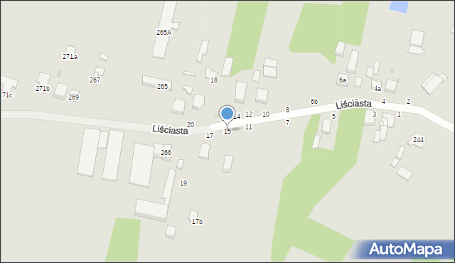 Zgierz, Liściasta, 15, mapa Zgierz