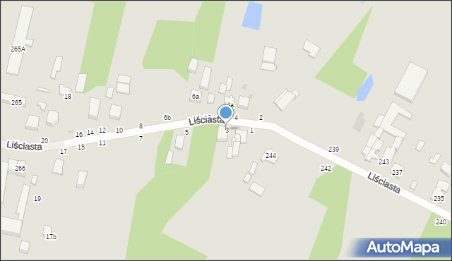 Zgierz, Liściasta, 3, mapa Zgierz